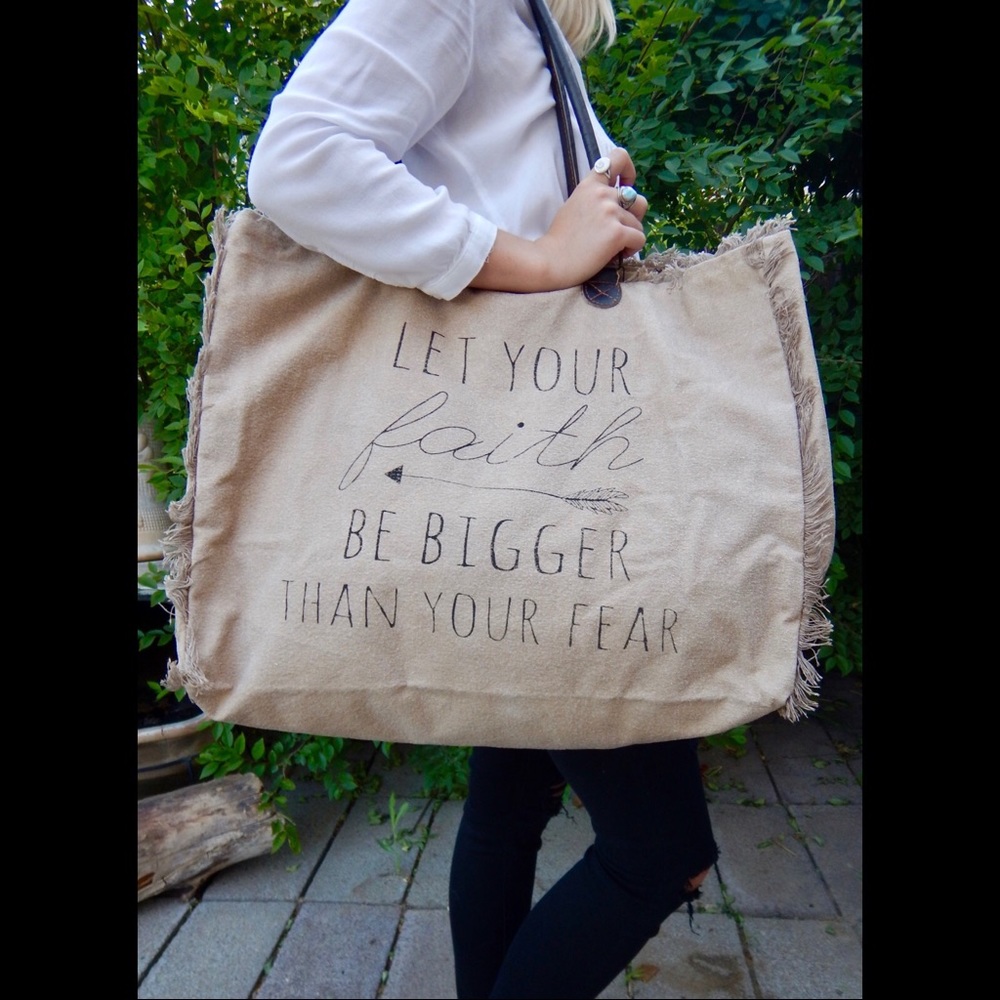 🔥SALE🔥Faith market canvas tote
